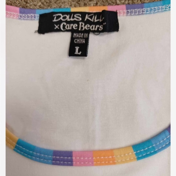Dolls Kill X Care Bears Sleeveless Cropped Tank Top Size Large - Picture 8 of 9